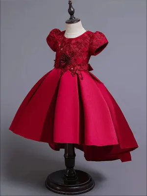 Yuletide Ball Embroidered Hi-Lo Holiday Dress