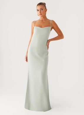 Yves Maxi Dress - Mint Stylish Line Compressible