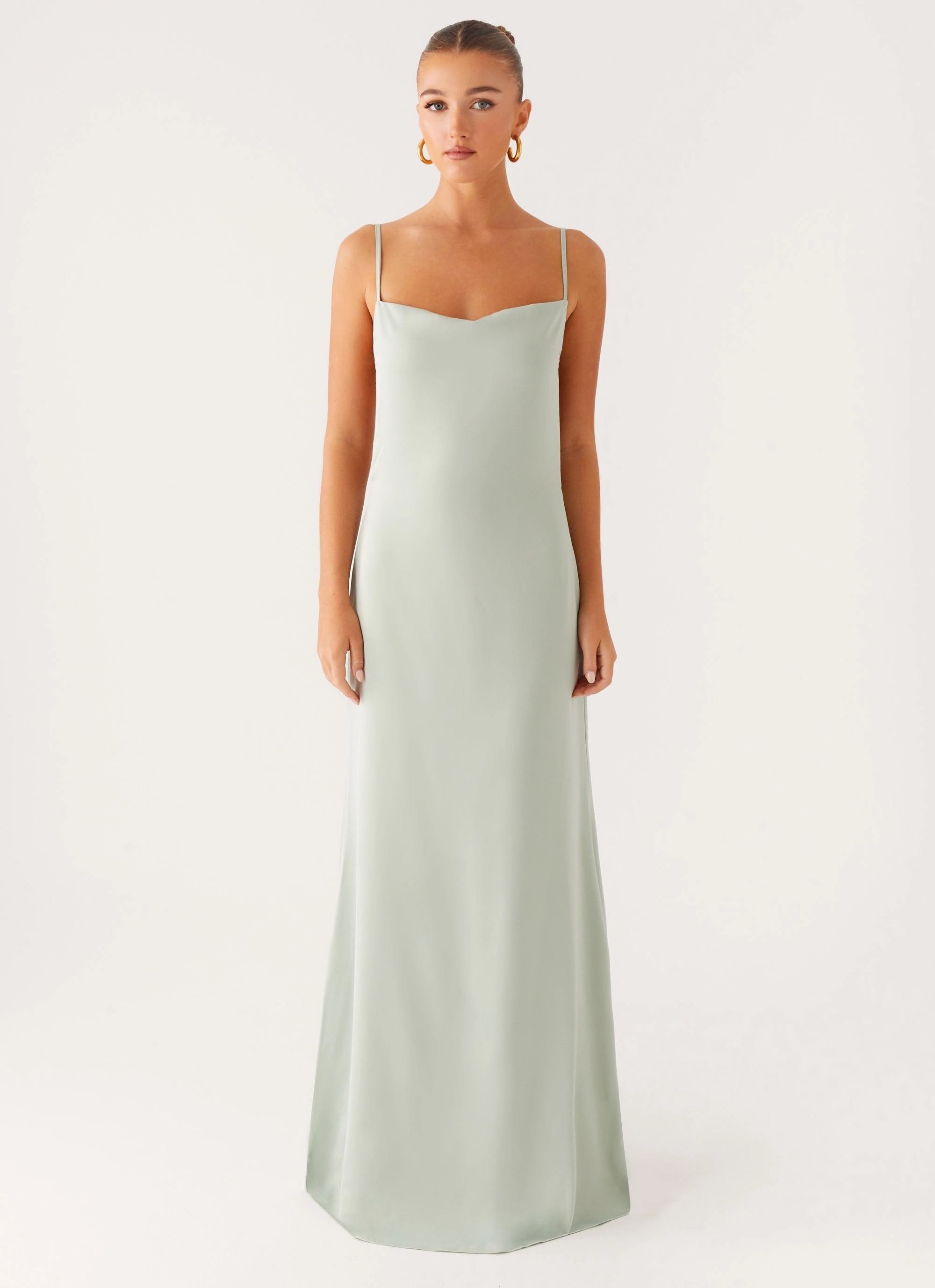 All-season Effortless Style Yves Maxi Dress - Mint