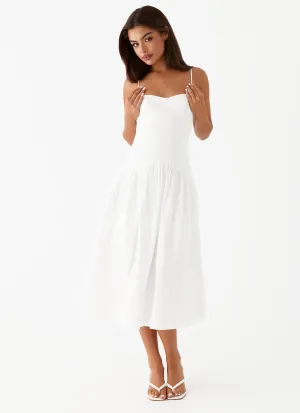 Cocktail Ready Yvette Corset Midi Dress - White