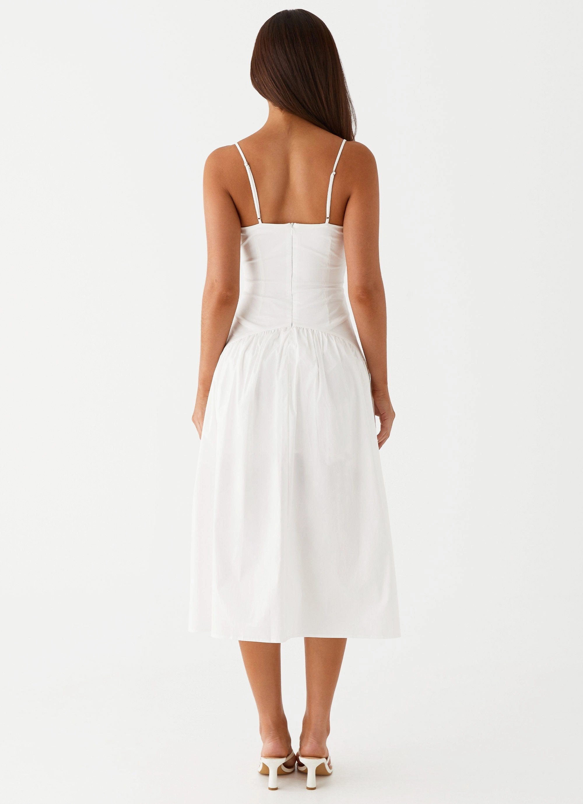 Yvette Corset Midi Dress - White Casual and Comfy Elegant evening wear