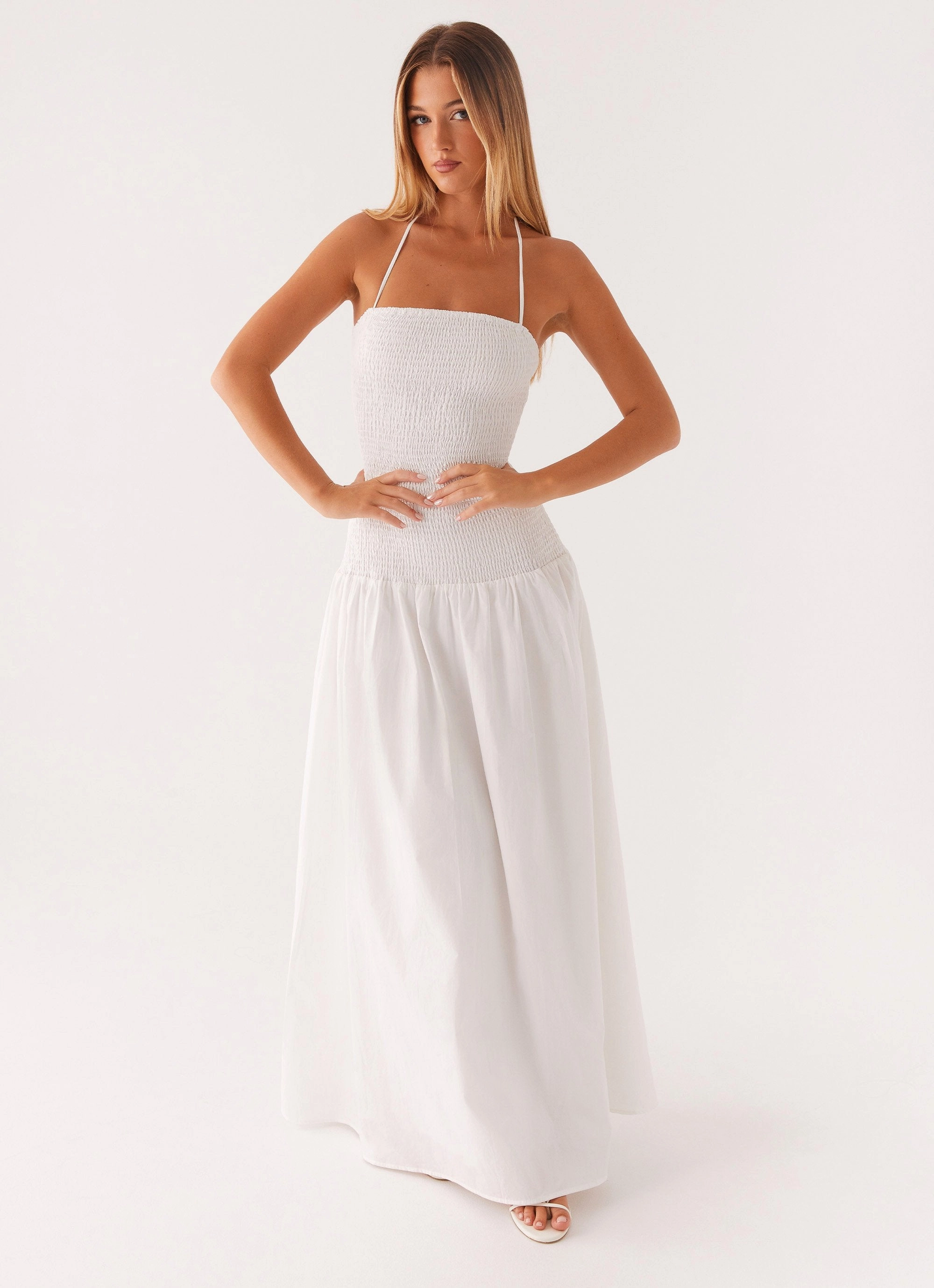 Neutral Layer Eco-Lining Zahra Maxi Dress - White