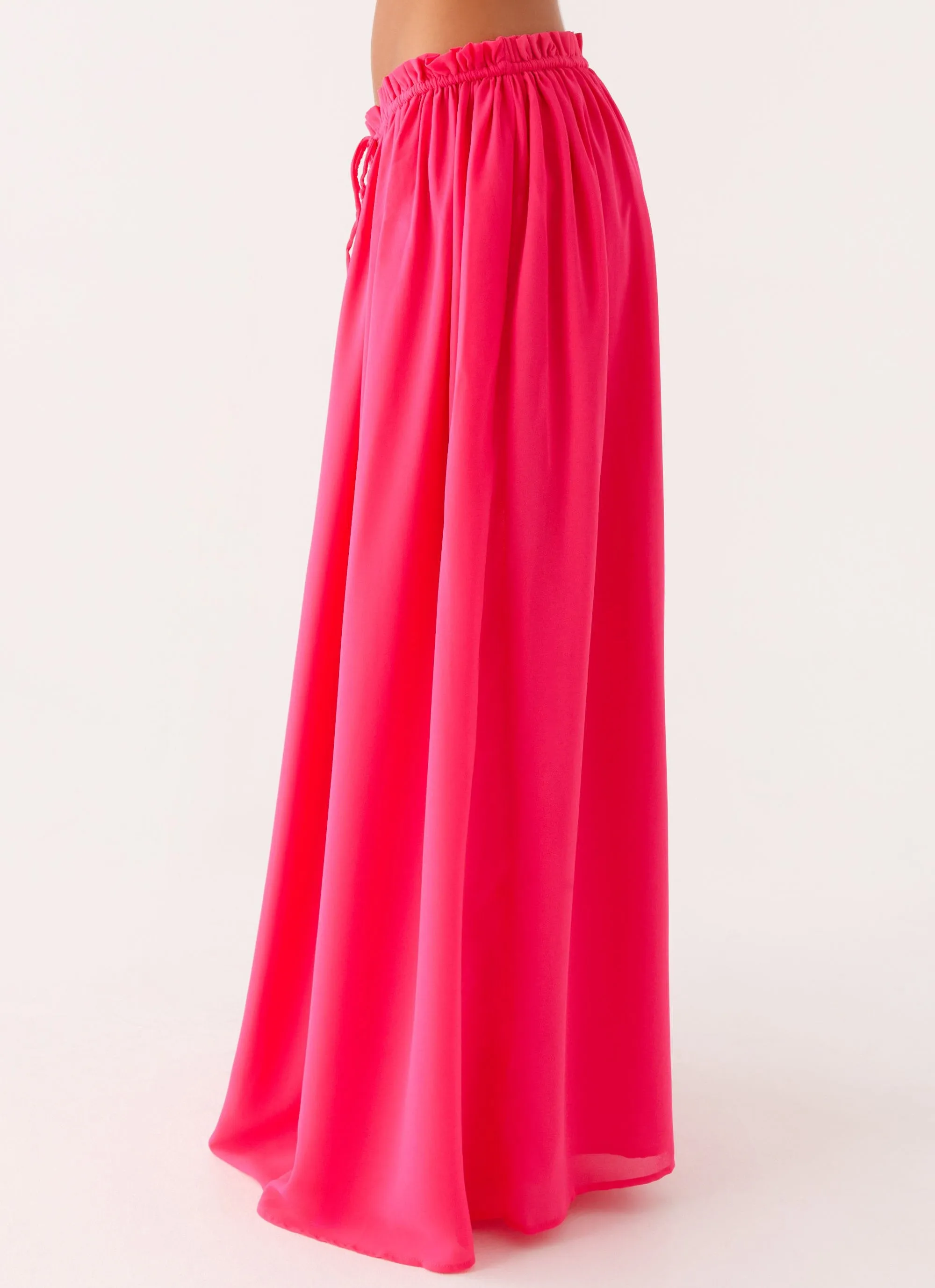 Zaya Maxi Skirt - Fuchsia Flattering Look Wear