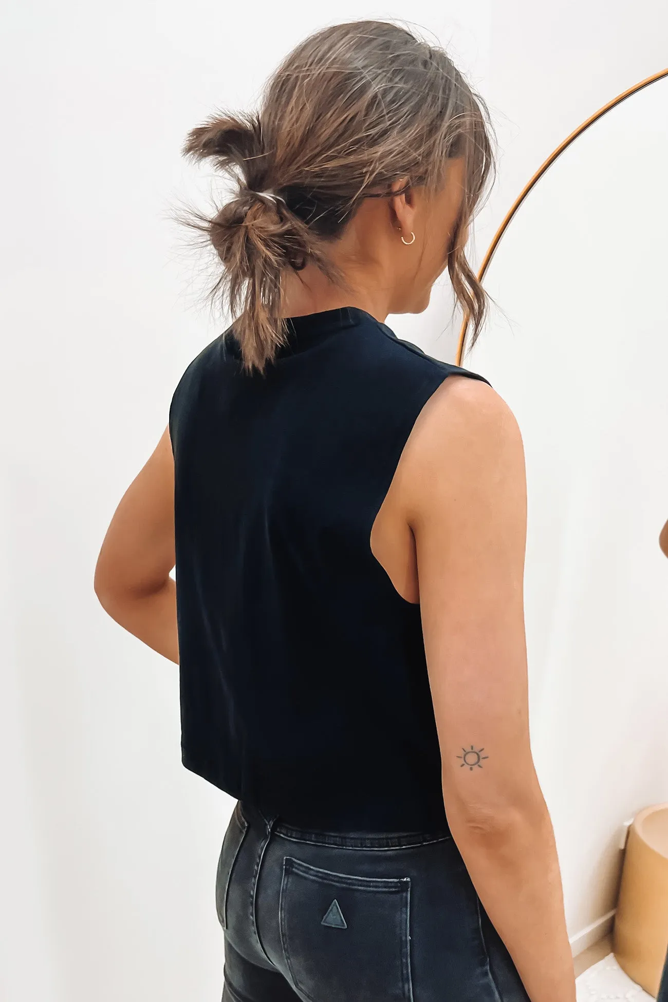 Zazu Sleeveless T-Shirt Black
