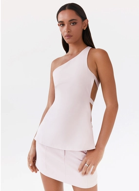Zeina Suiting Mini Skirt - Pink Chilly Layering