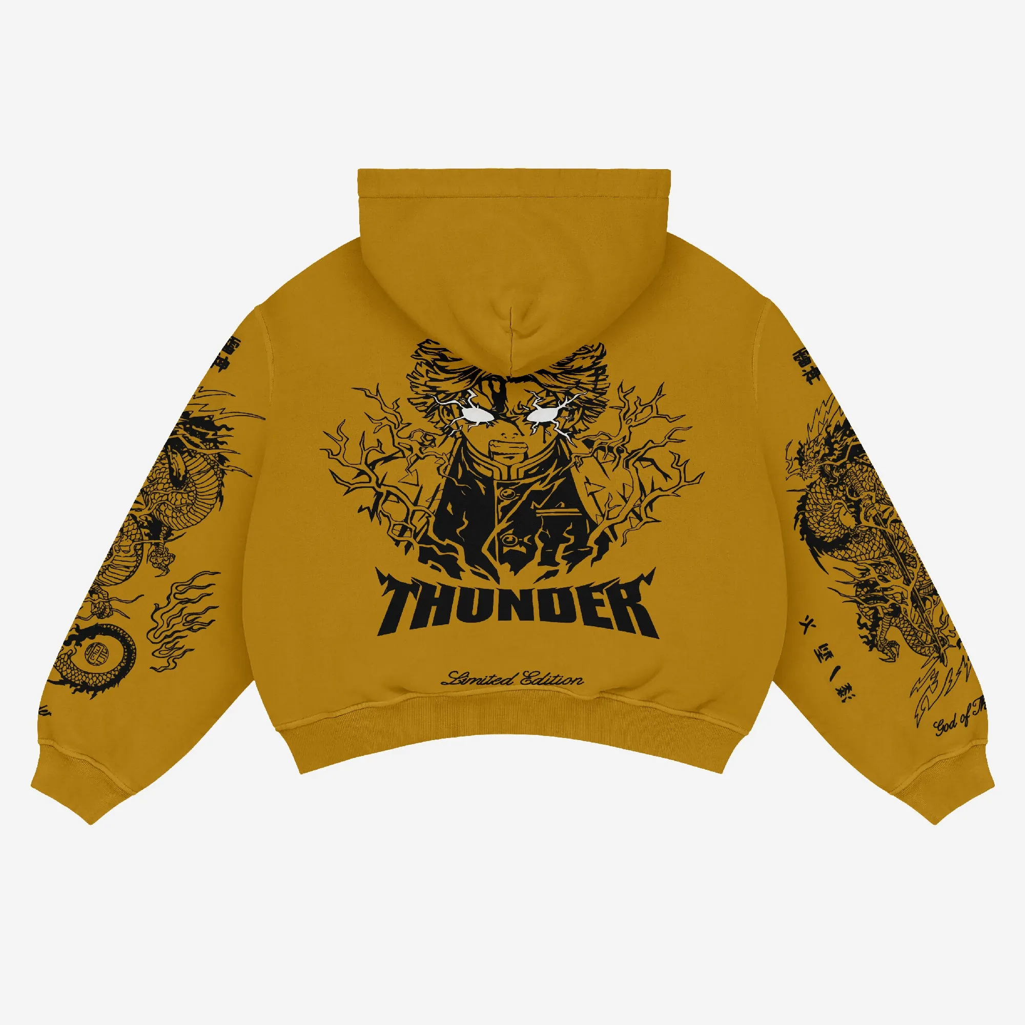 Zenitsu Agatsuma-Inspired "Thunder God" Hoodie – Limited Edition Streetwear