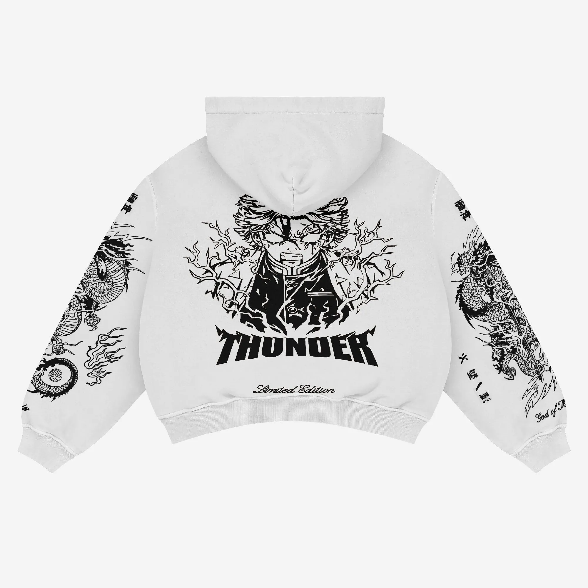 Zenitsu Agatsuma-Inspired "Thunder God" Hoodie – Limited Edition Streetwear