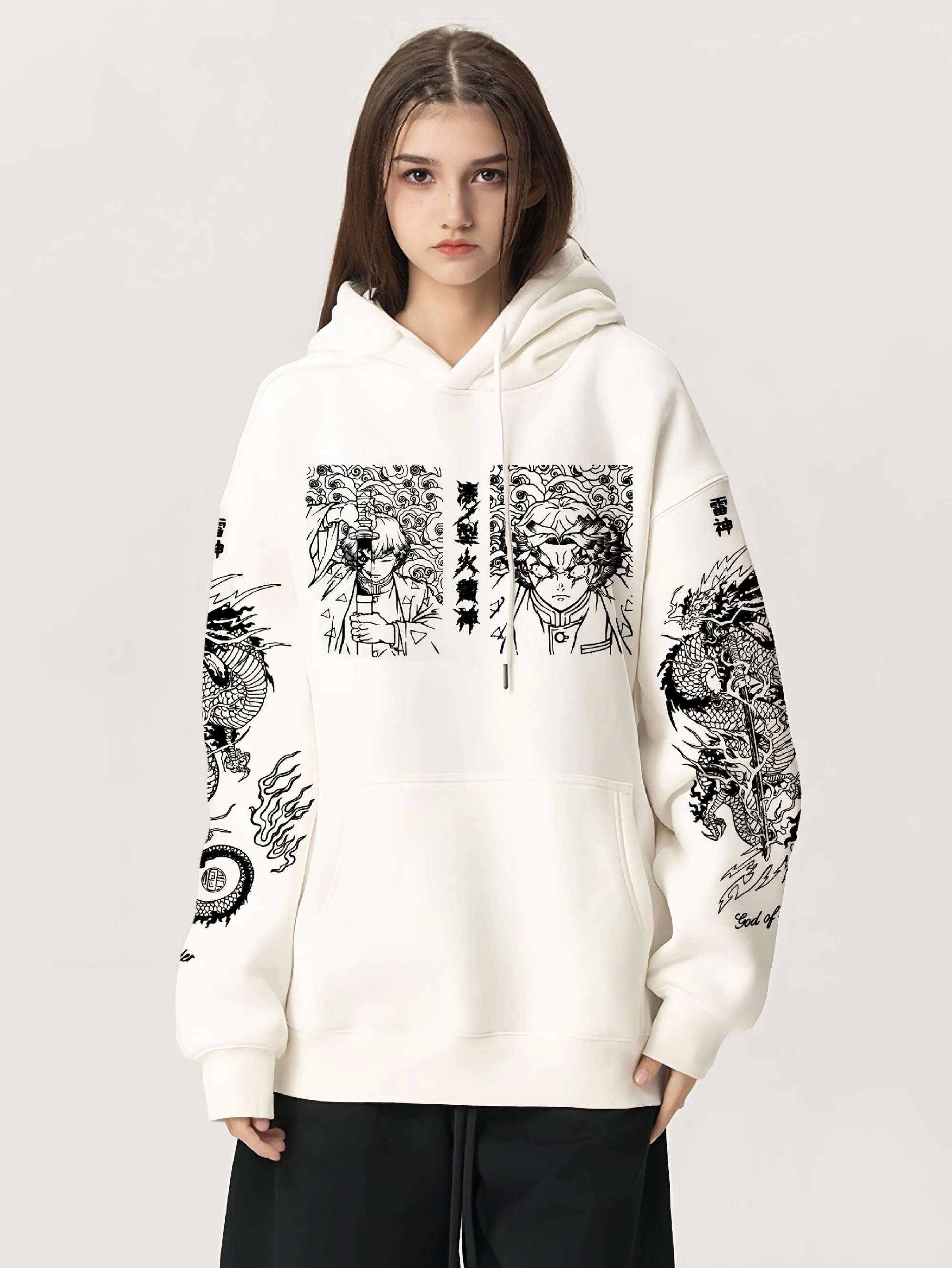 Zenitsu Agatsuma-Inspired "Thunder God" Hoodie – Limited Edition Streetwear