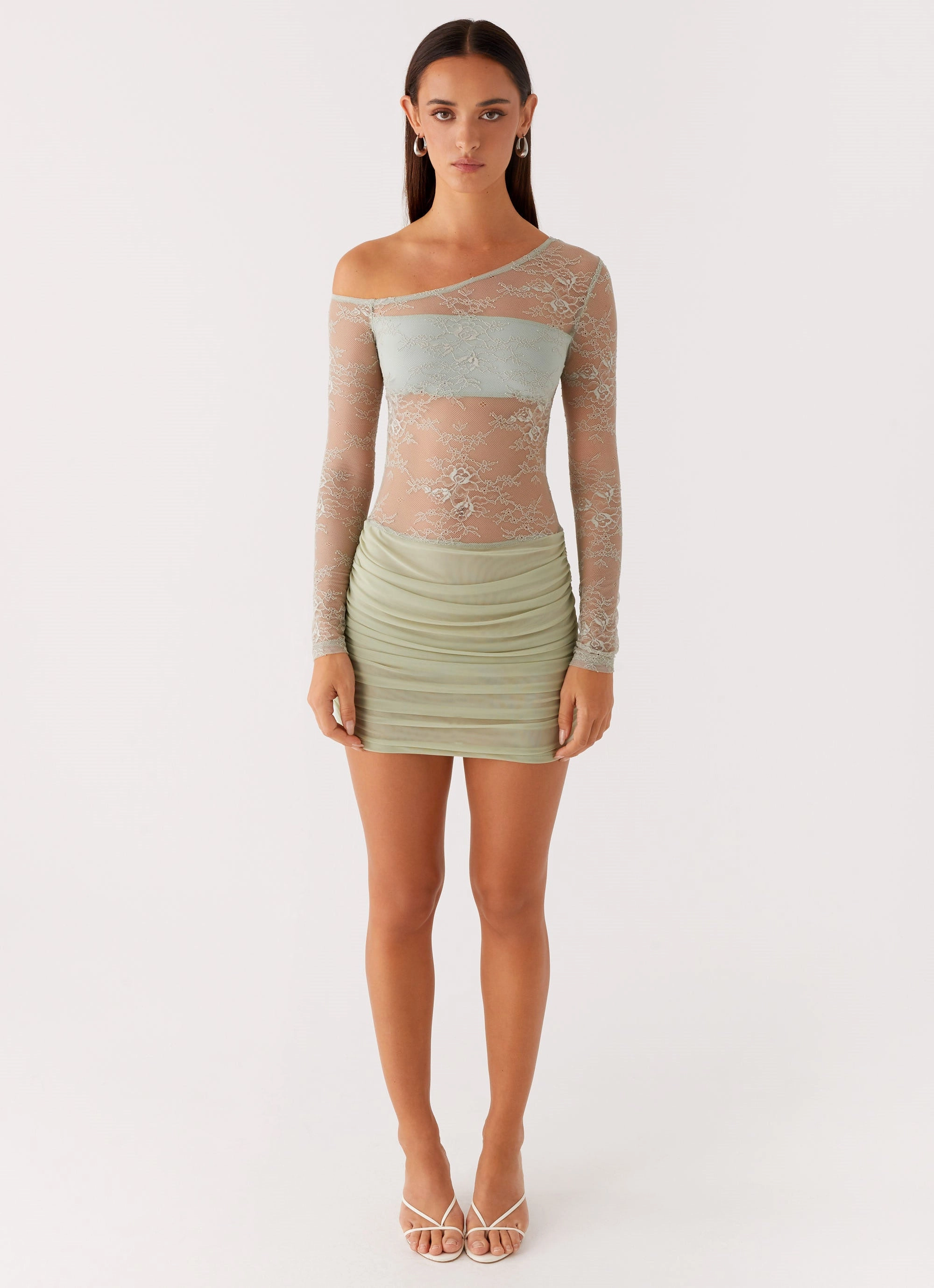 Casual and Stylish Zenni Mini Dress - Sage