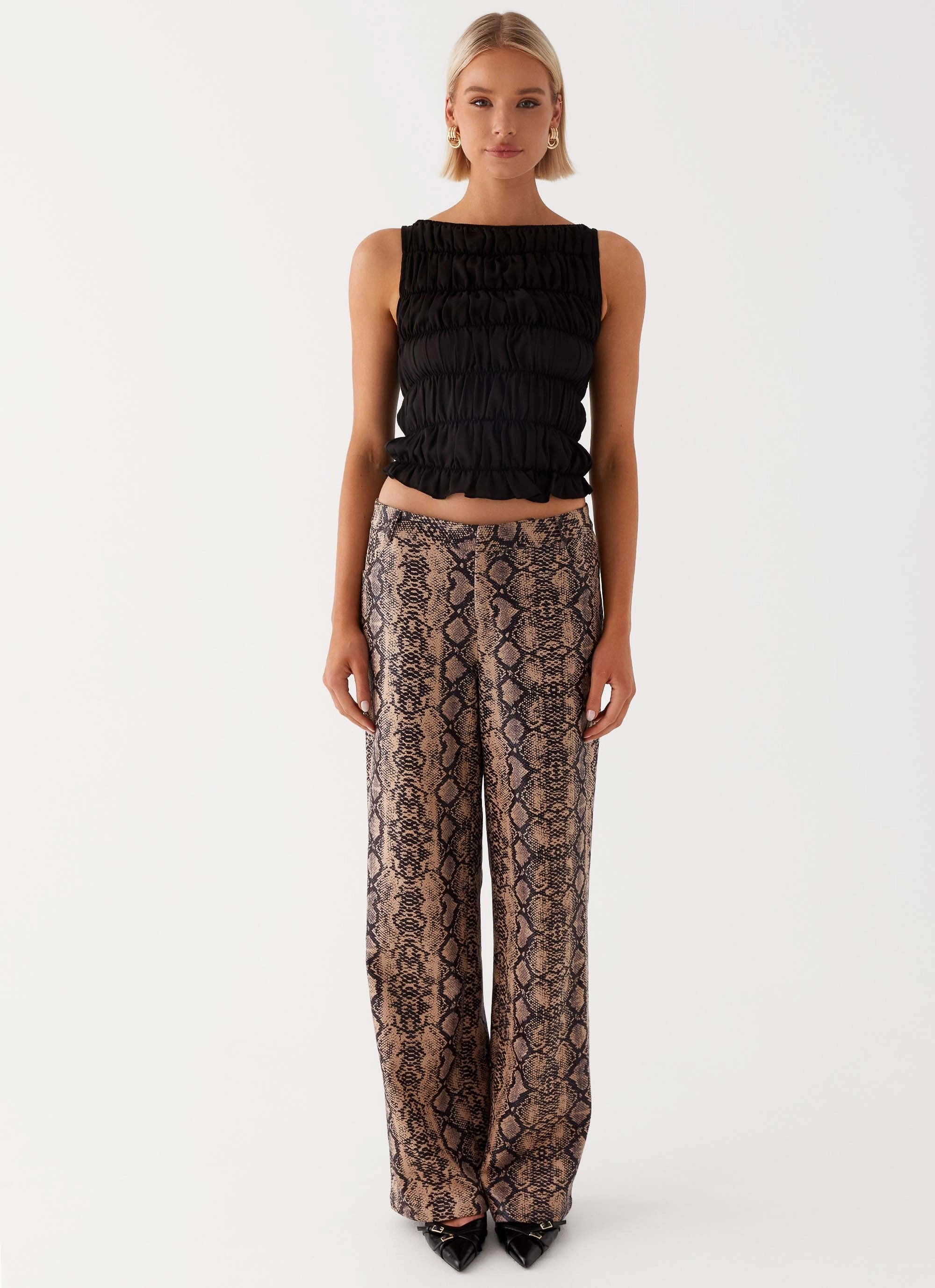 Presley Slim Fit Pants - Snake Sleek and Soft ExpandableSidePanels