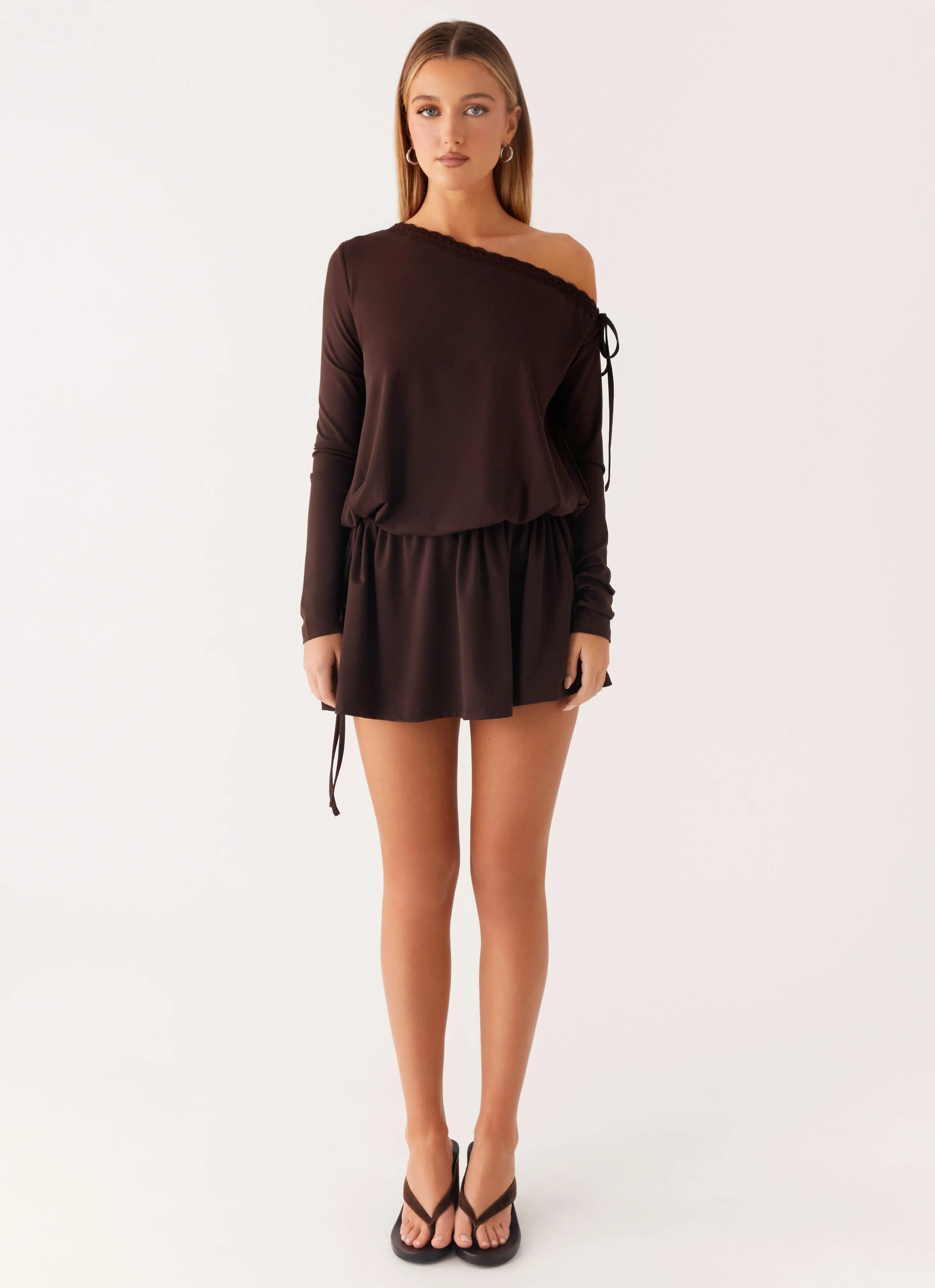 All-day style Zinnia Mini Dress - Chocolate