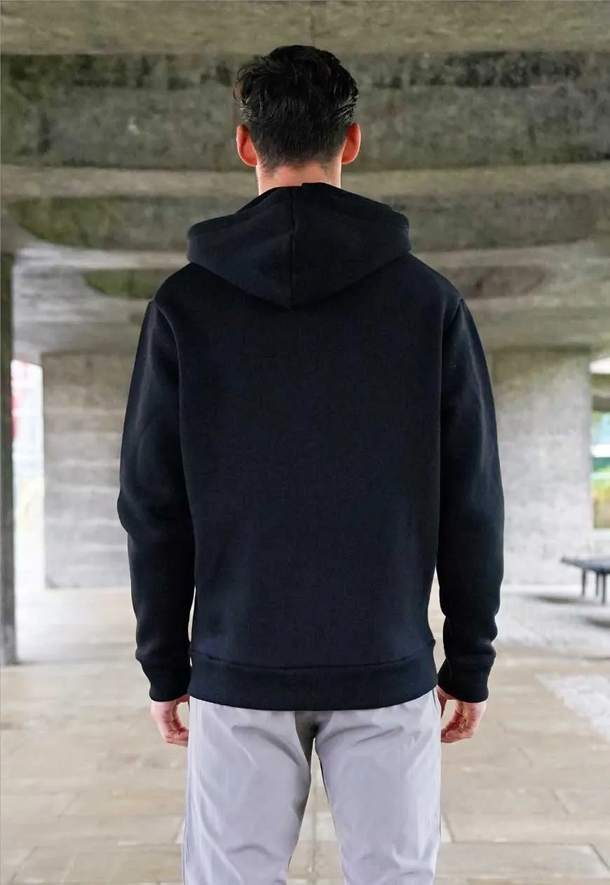 ZIP UP HOODIE - BLACK