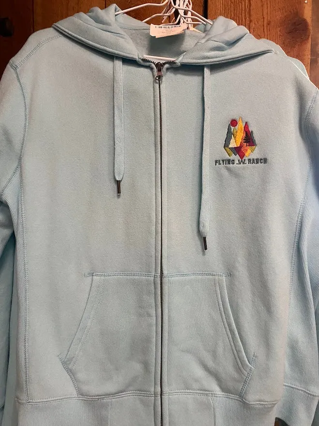 Zip-Up Jacket with Hood and Flying W Ranch Tree Logo
