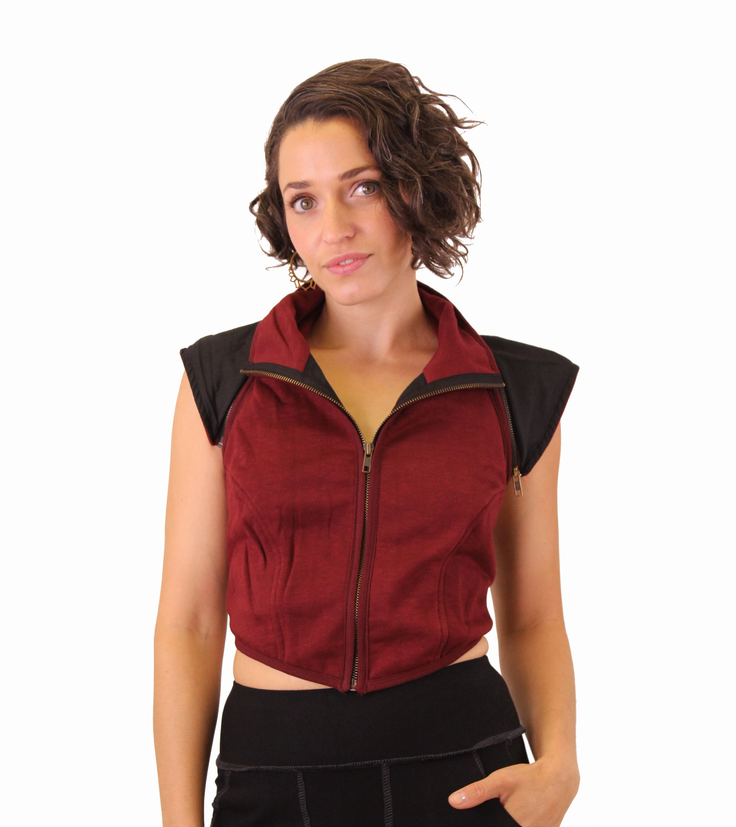 Casual Jacket ErgonomicShape Zip Hood Sweatshirt Vest