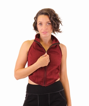 HeatPressedLogos Zip Hood Sweatshirt Vest