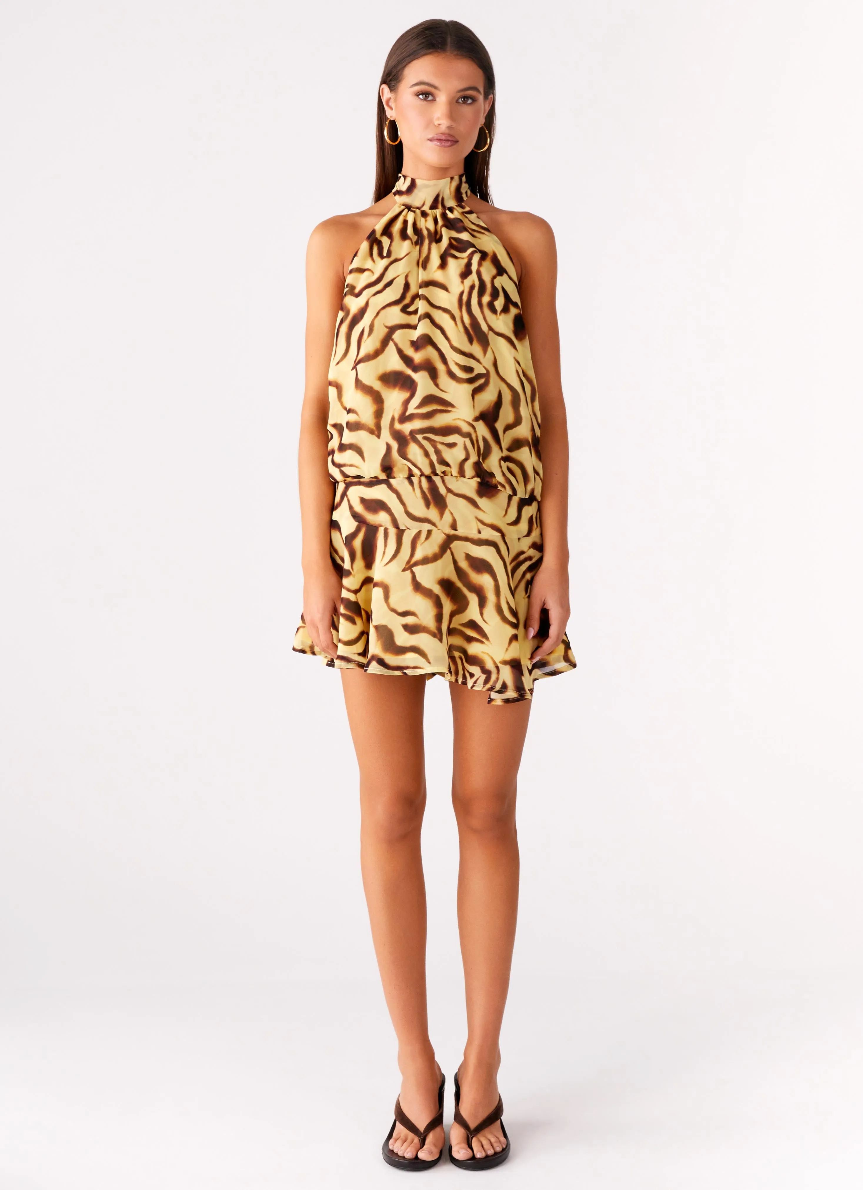 Casual event outfit Urban Cool Zulla Backless Mini Dress - Laguna Print